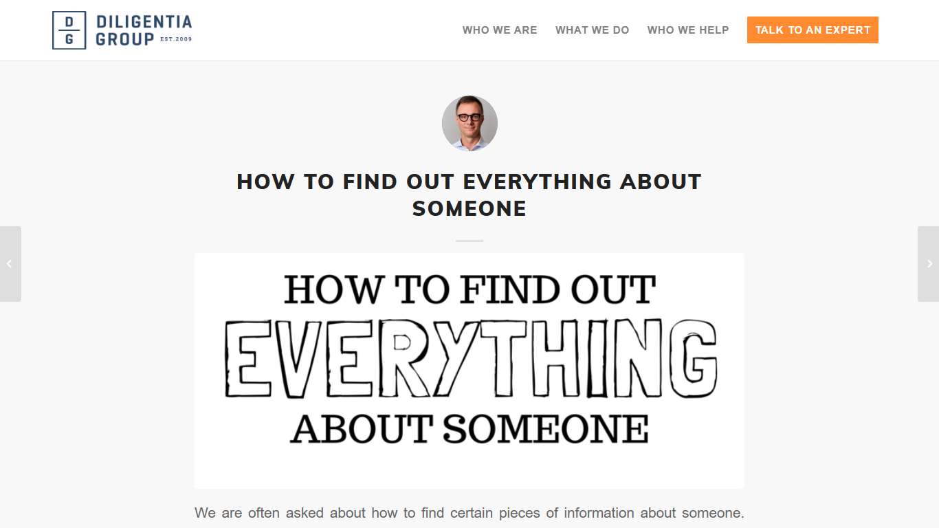 How to Find Out Everything About Someone – Diligentia Group